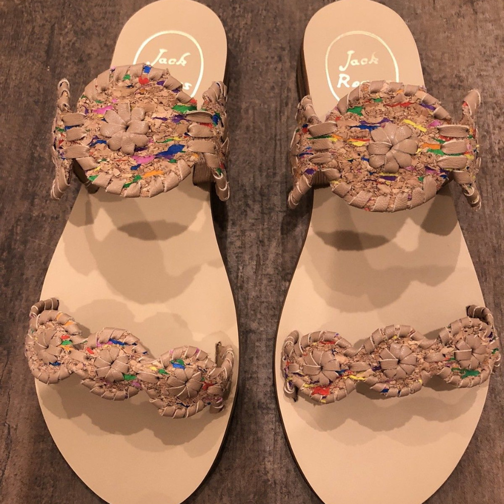 Jack Rogers Lauren Multi-colored Cork sandal 6.5